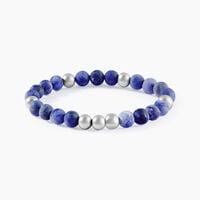 Bracelet Adonis Acier Blanc Pierre De Synthese