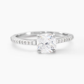 Bague Solitaire Celina Argent Blanc Oxyde De Zirconium - Bagues solitaires Femme | Histoire d’Or