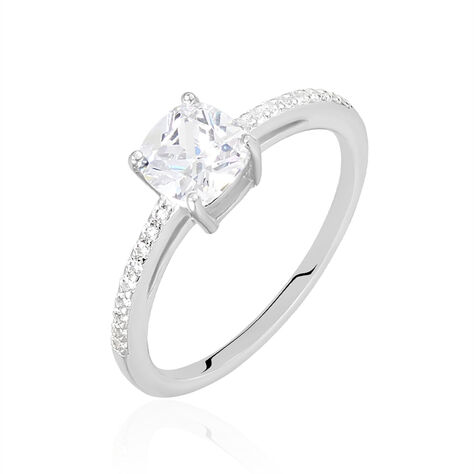 Bague Solitaire Celina Argent Blanc Oxyde De Zirconium - Bagues solitaires Femme | Histoire d’Or