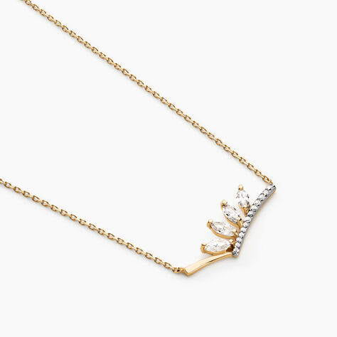 Collier Tiara Or Jaune Oxyde De Zirconium - Colliers Femme | Histoire d’Or