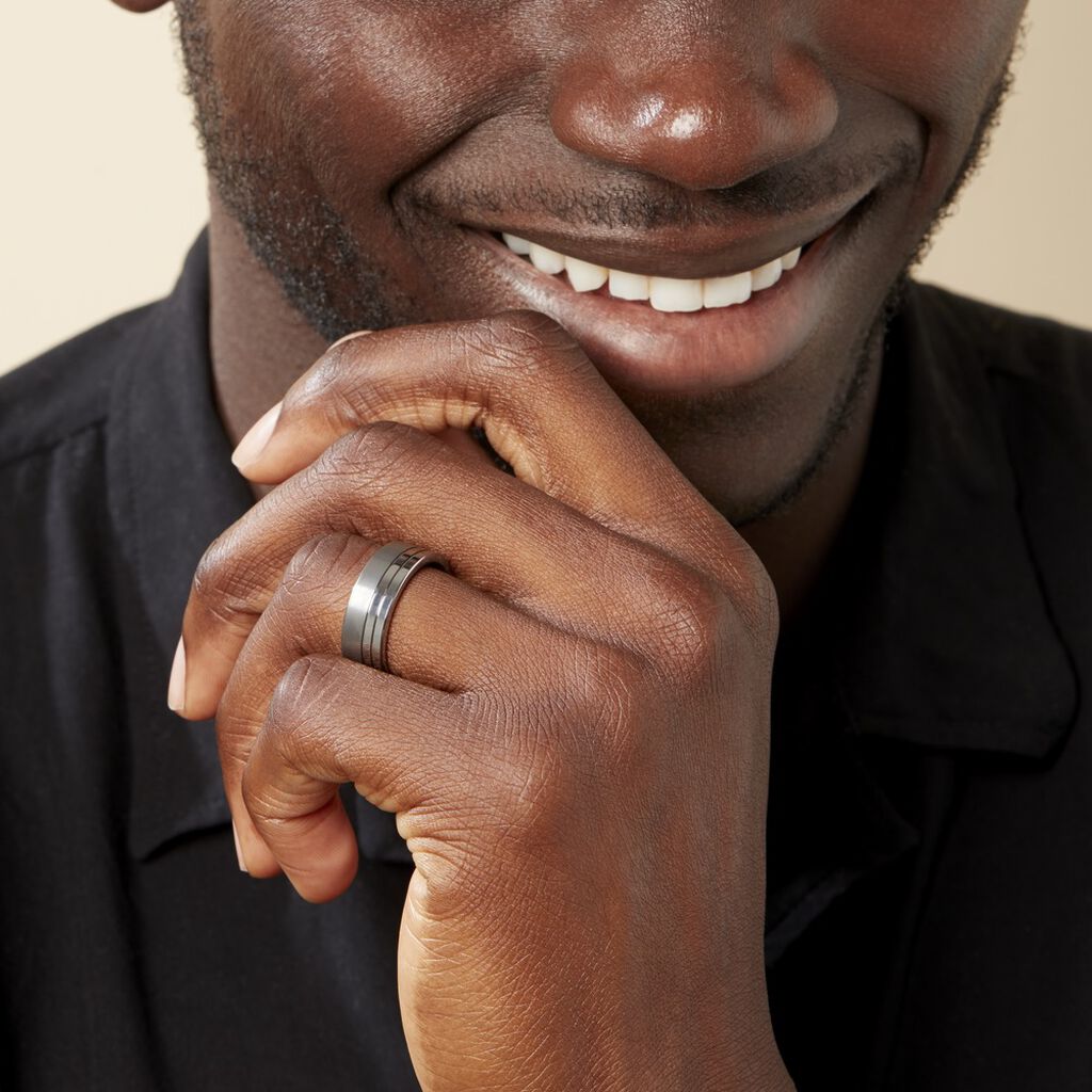 Bague Jourdan Jume Tugstene Blanc - Bagues Homme | Histoire d’Or