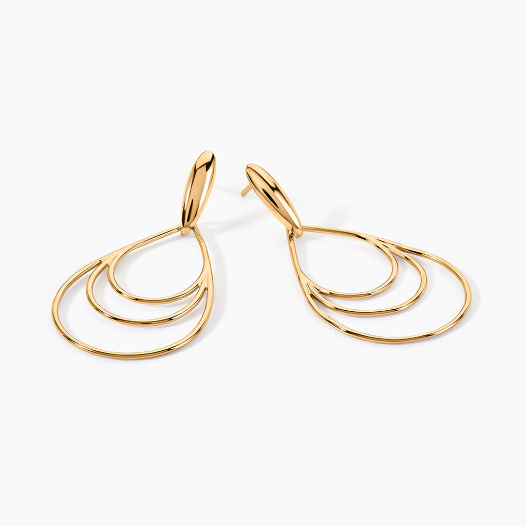 Boucles D'oreilles Pendantes Jenyfer Plaqu&eacute; Or Jaune - Boucles d'oreilles fantaisie Femme | Histoire d&rsquo;Or