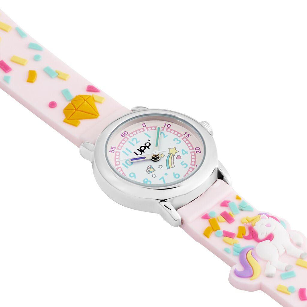 Montre Upp Fuzzy Rose Et Blanc - Montres Enfant | Histoire d&rsquo;Or