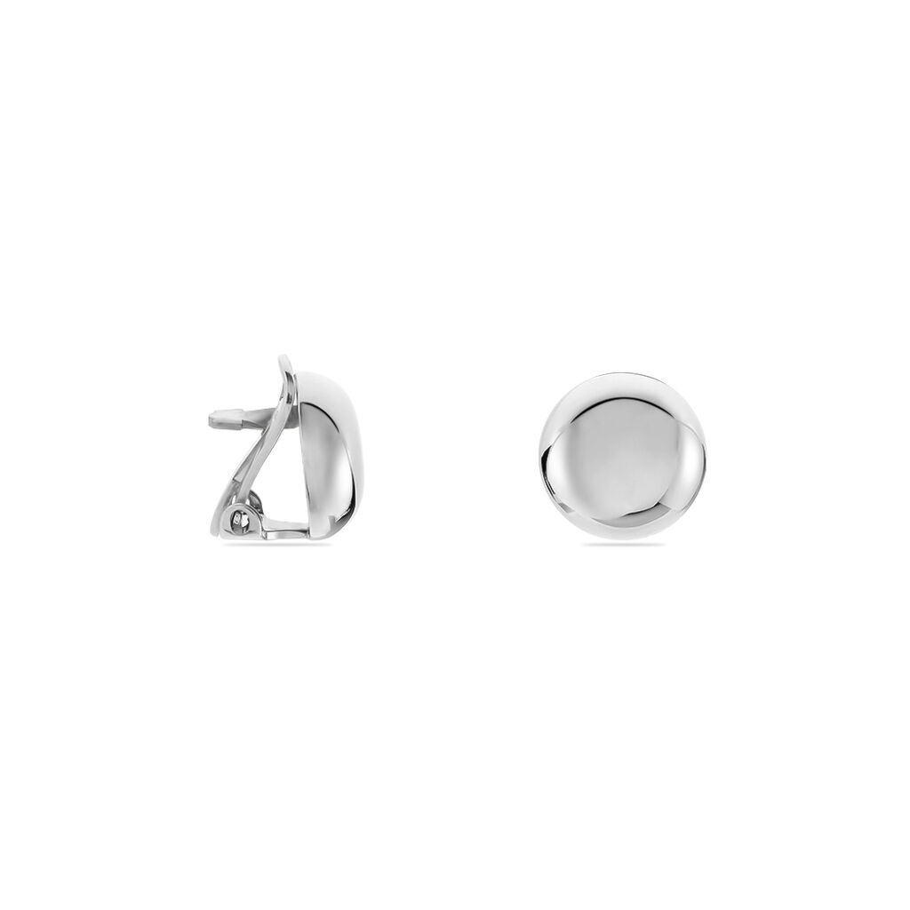 Boucles D'oreilles Puces Miko Argent Blanc - Boucles d'oreilles fantaisie Femme | Histoire d’Or