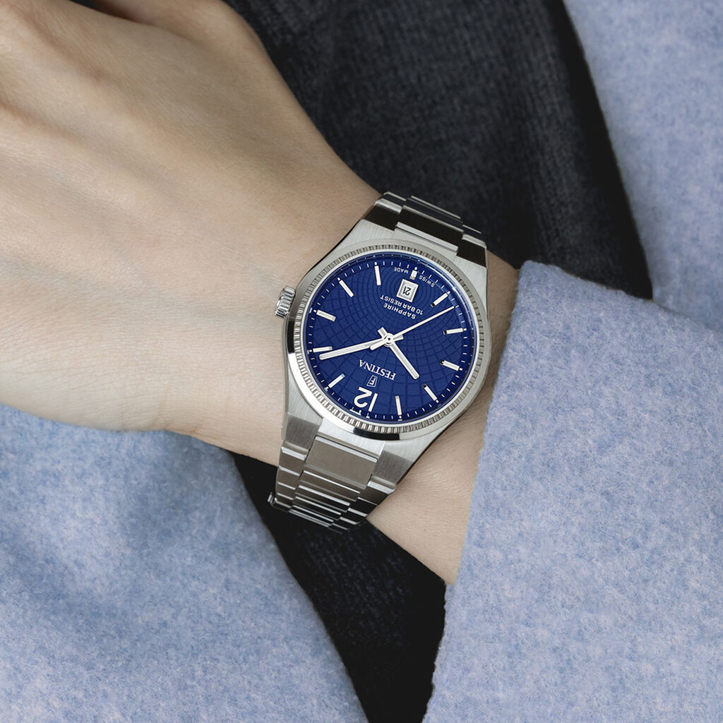 Montre Festina Swiss Made Bleu - Montres suisses Femme | Histoire d’Or