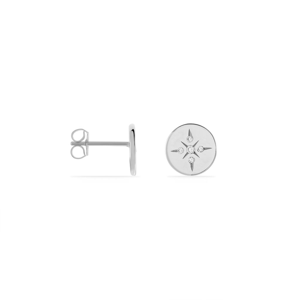 Boucles D'oreilles Pendantes Perona Argent Blanc Oxyde De Zirconium - Boucles d'oreilles fantaisie Femme | Histoire d’Or