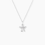 Pendentif Canice Croix Or Blanc Oxyde De Zirconium - Pendentifs Communion Famille | Histoire d&rsquo;Or