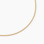 Chaine Ixia Maille Gourmette Diam Argent Dor&eacute; A L'Or 750/1000 - Chaines Unisex | Histoire d&rsquo;Or