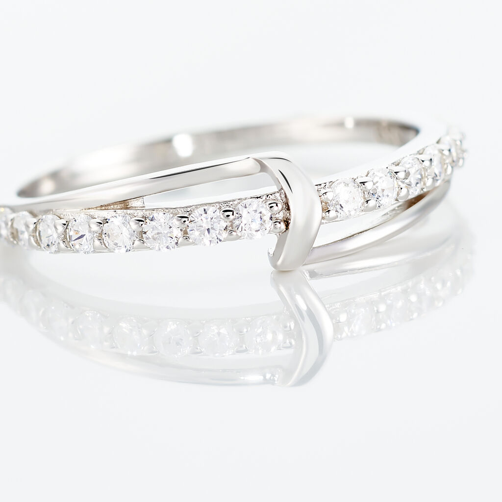 Bague Pernilla Argent Blanc Oxyde De Zirconium - Bagues avec pierre Femme | Histoire d’Or