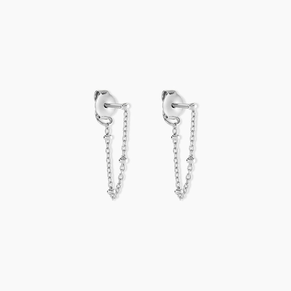 Boucles D'oreilles Pendantes Leent Argent Blanc - Boucles d'oreilles fantaisie Femme | Histoire d’Or