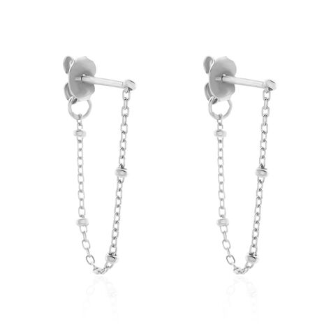 Boucles D'oreilles Pendantes Leent Argent Blanc - Boucles d'oreilles fantaisie Femme | Histoire d’Or