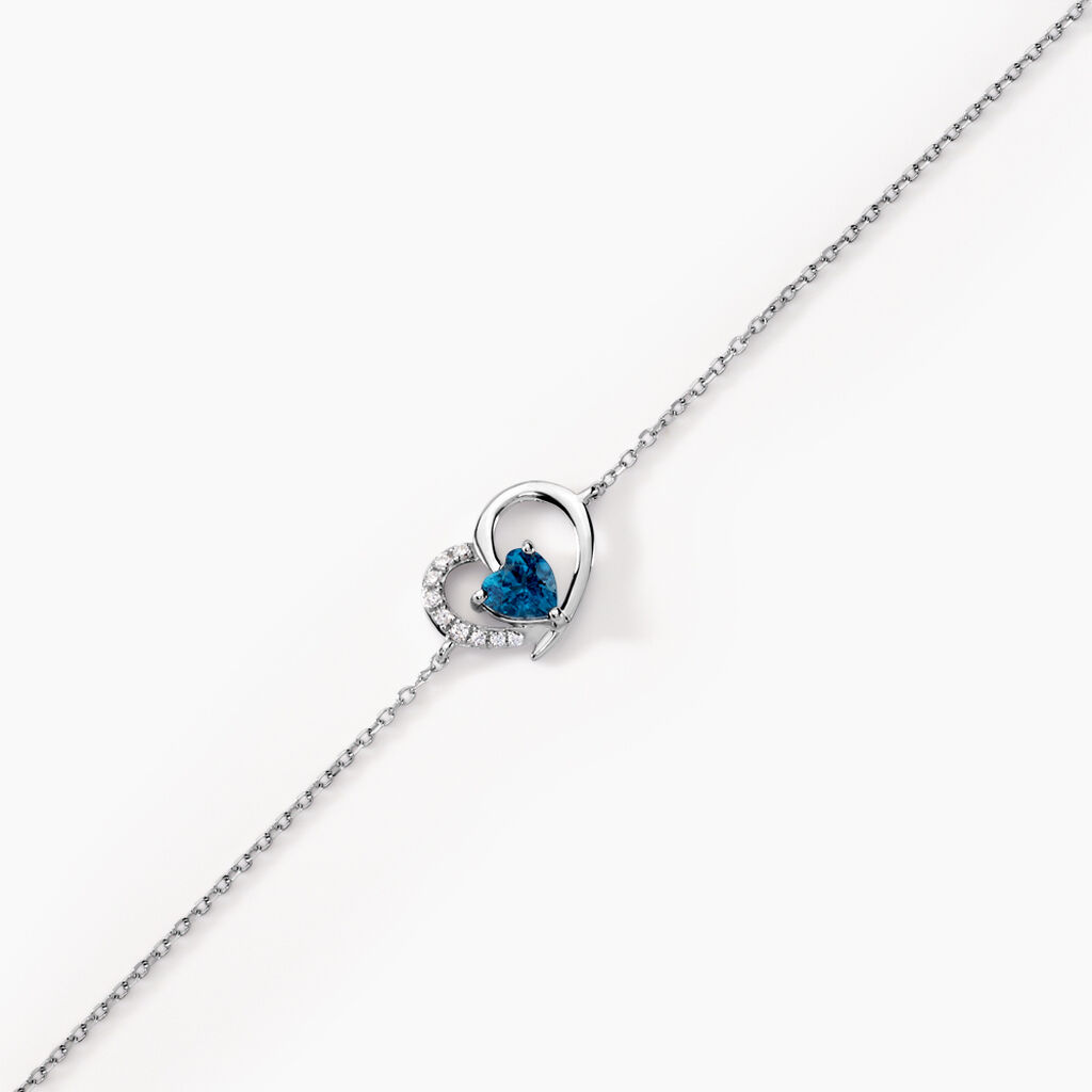 Bracelet Or Blanc Eliana Topaze Oxydes - Bracelets Femme | Histoire d’Or
