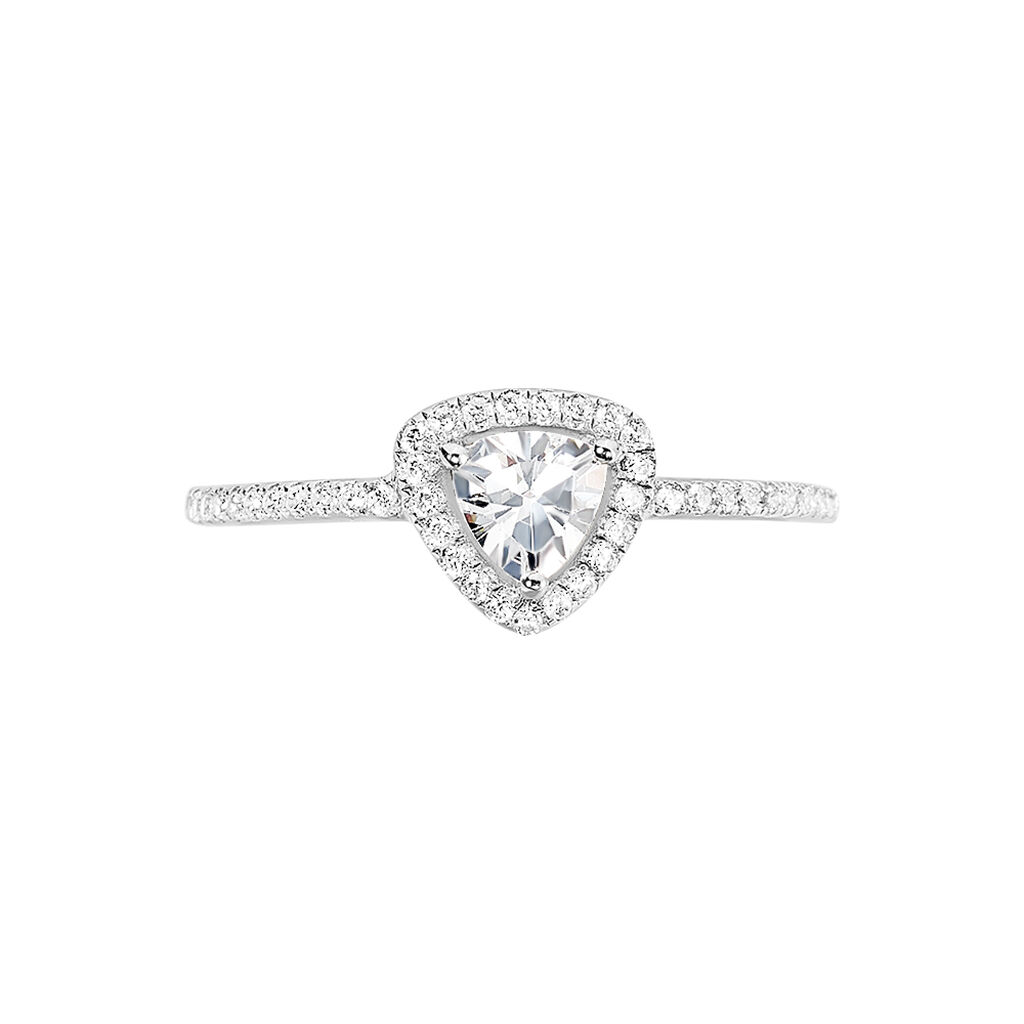 Bague Amantine Argent Blanc Oxyde De Zirconium - Bagues solitaires Femme | Histoire d’Or