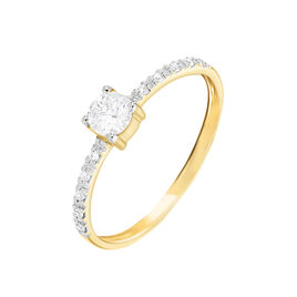 Bague Solitaire Servana Or Jaune Oxyde De Zirconium - Bagues solitaires Femme | Histoire d’Or