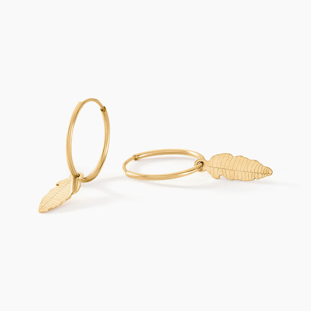 Cr&eacute;oles Belita Or Jaune - Boucles d'oreilles cr&eacute;oles Femme | Histoire d&rsquo;Or