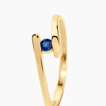 Bague Tamyra Serti Couteau Or Jaune Saphir - Bagues solitaires Femme | Histoire d&rsquo;Or