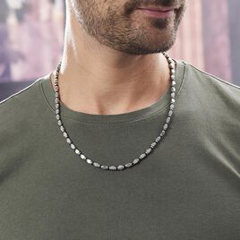 Collier Ephrem Acier Bicolore - Colliers fantaisie Homme | Histoire d’Or