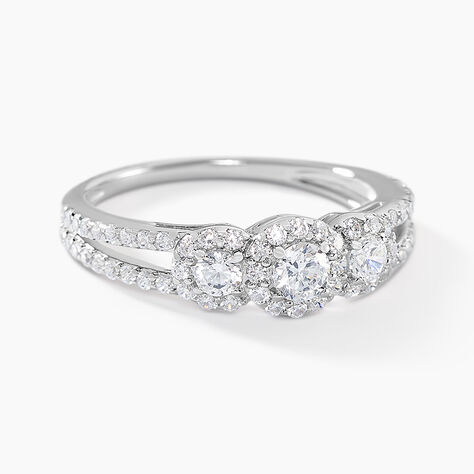 Bague Titemae Argent Blanc Oxyde De Zirconium - Bagues solitaires Femme | Histoire d’Or