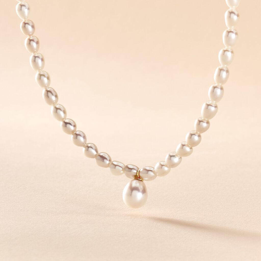 Collier Stella-rose Or Jaune Perle De Culture - Colliers Femme | Histoire d&rsquo;Or