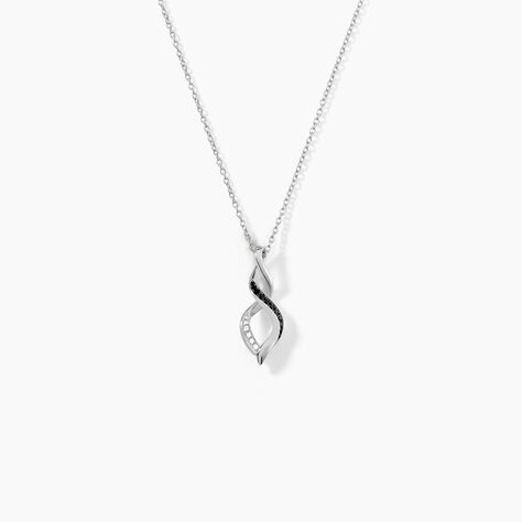 Collier Claudia Argent Blanc Oxyde De Zirconium - Colliers fantaisie Femme | Histoire d’Or