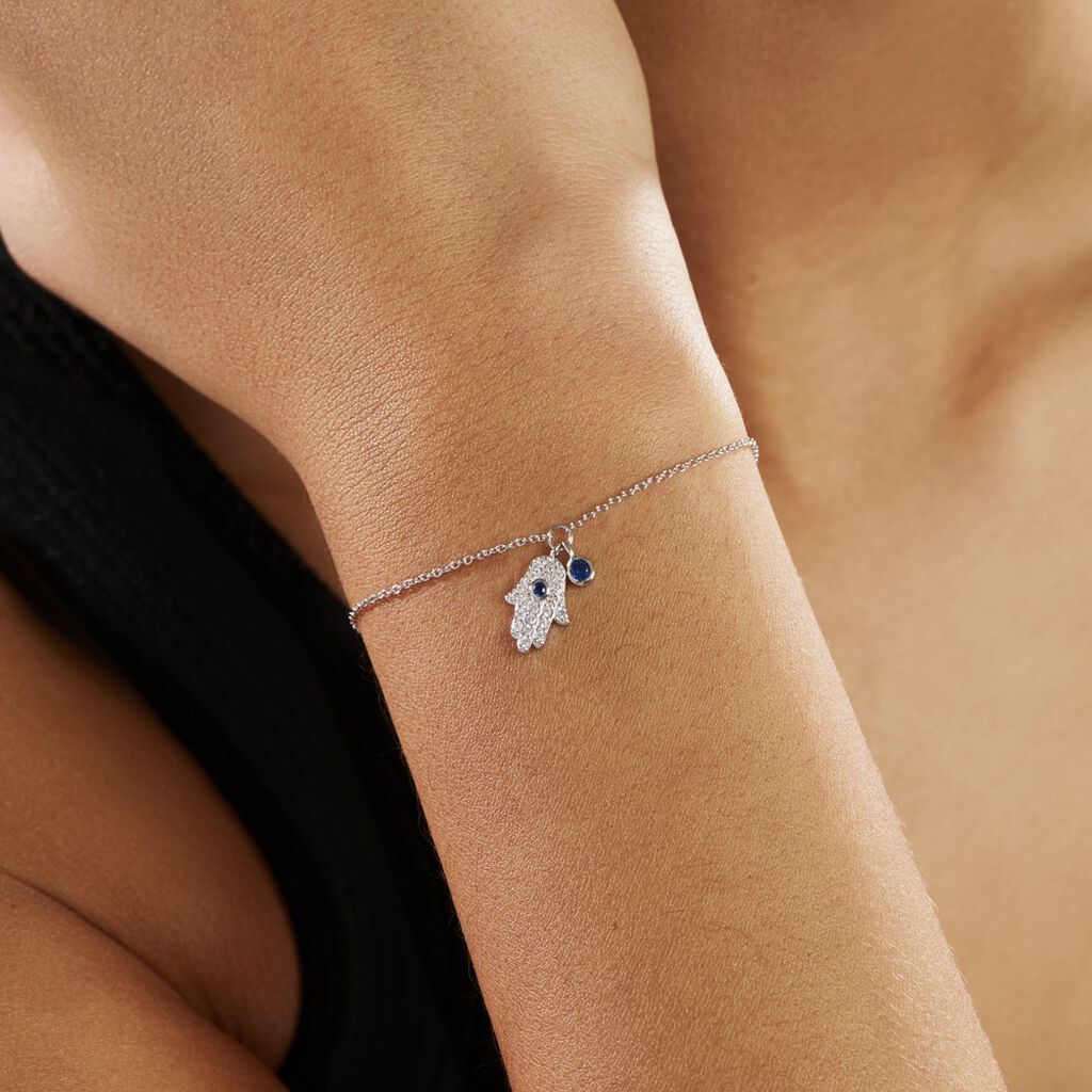 Bracelet Symbolique Argent Blanc Oxyde De Zirconium - Bracelets Femme | Histoire d’Or