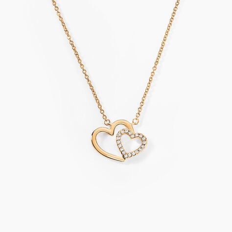 Collier Alexandra Plaqu&eacute; Or Jaune Oxyde De Zirconium - Colliers fantaisie Femme | Histoire d&rsquo;Or