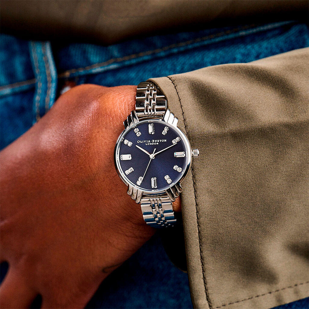 Montre Olivia Burton Art Deco Bleu - Montres Femme | Histoire d&rsquo;Or