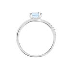 Bague Loriane Or Blanc Topaze Et Oxyde De Zirconium - Bagues solitaires Femme | Histoire d&rsquo;Or