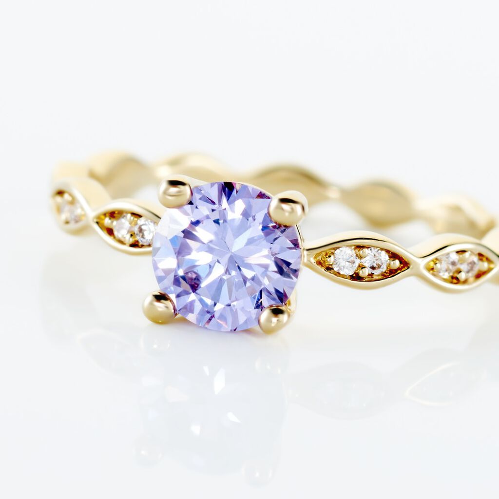 Bague Kurt Plaqué Or Jaune Oxyde De Zirconium - Bagues solitaires Femme | Histoire d’Or