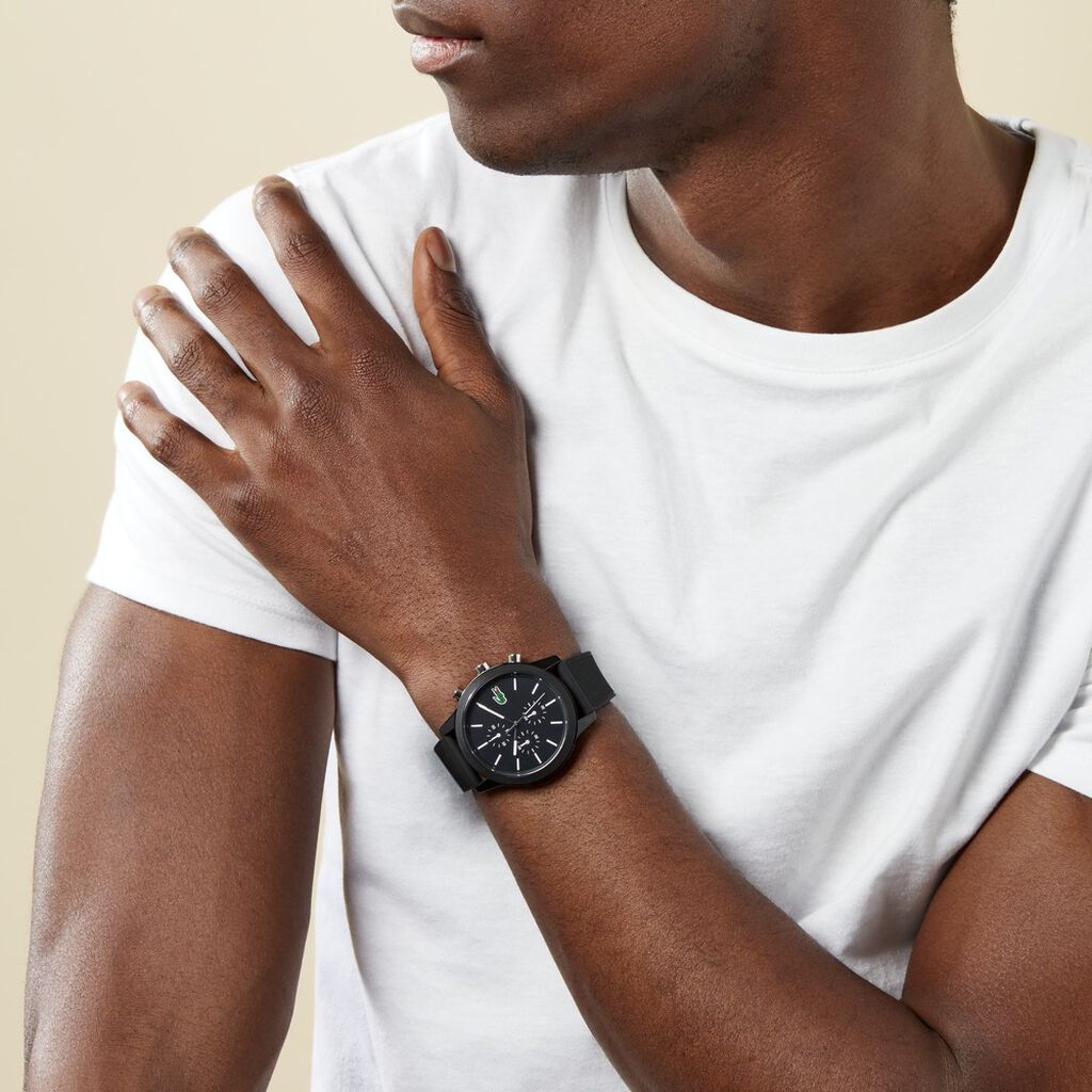 Montre Lacoste 12.12 Noir - Montres Homme | Histoire d’Or