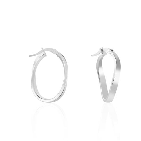 Cr&eacute;oles Silla Or Blanc - Boucles d'oreilles cr&eacute;oles Femme | Histoire d&rsquo;Or