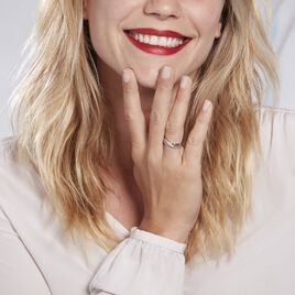 Bague Ilariane Or Blanc Diamant - Bagues avec pierre Femme | Histoire d’Or