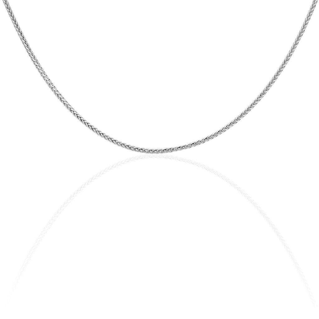 Collier Jany Maille Palmier Or Blanc - Chaines Femme | Histoire d’Or