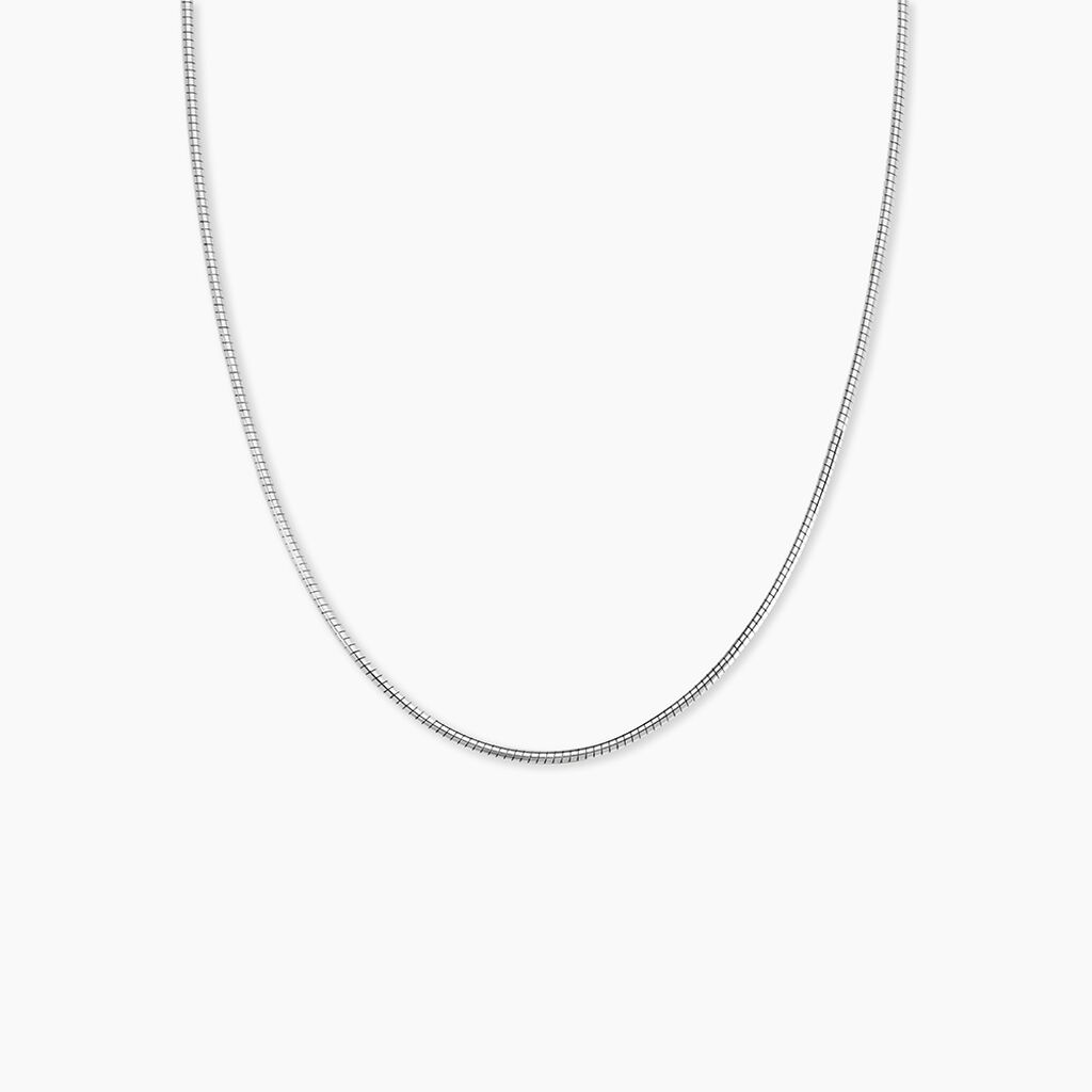 Chaîne Kassie Maille Omega Argent Blanc - Chaines Femme | Histoire d’Or