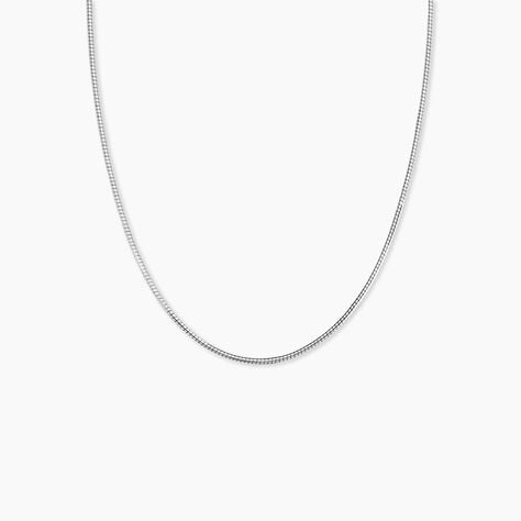 Chaîne Kassie Maille Omega Argent Blanc - Chaines Femme | Histoire d’Or