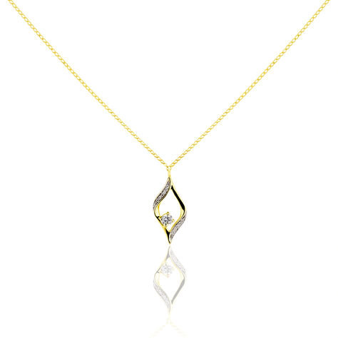 Collier Eye Or Jaune Oxyde De Zirconium - Colliers Femme | Histoire d’Or