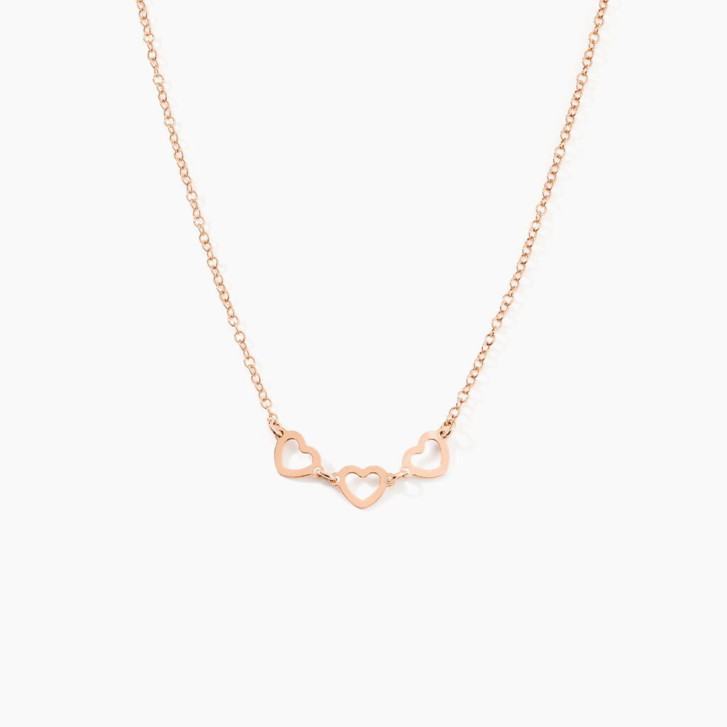 Collier Trinity Argent Rose - Ras de cou Femme | Histoire d’Or