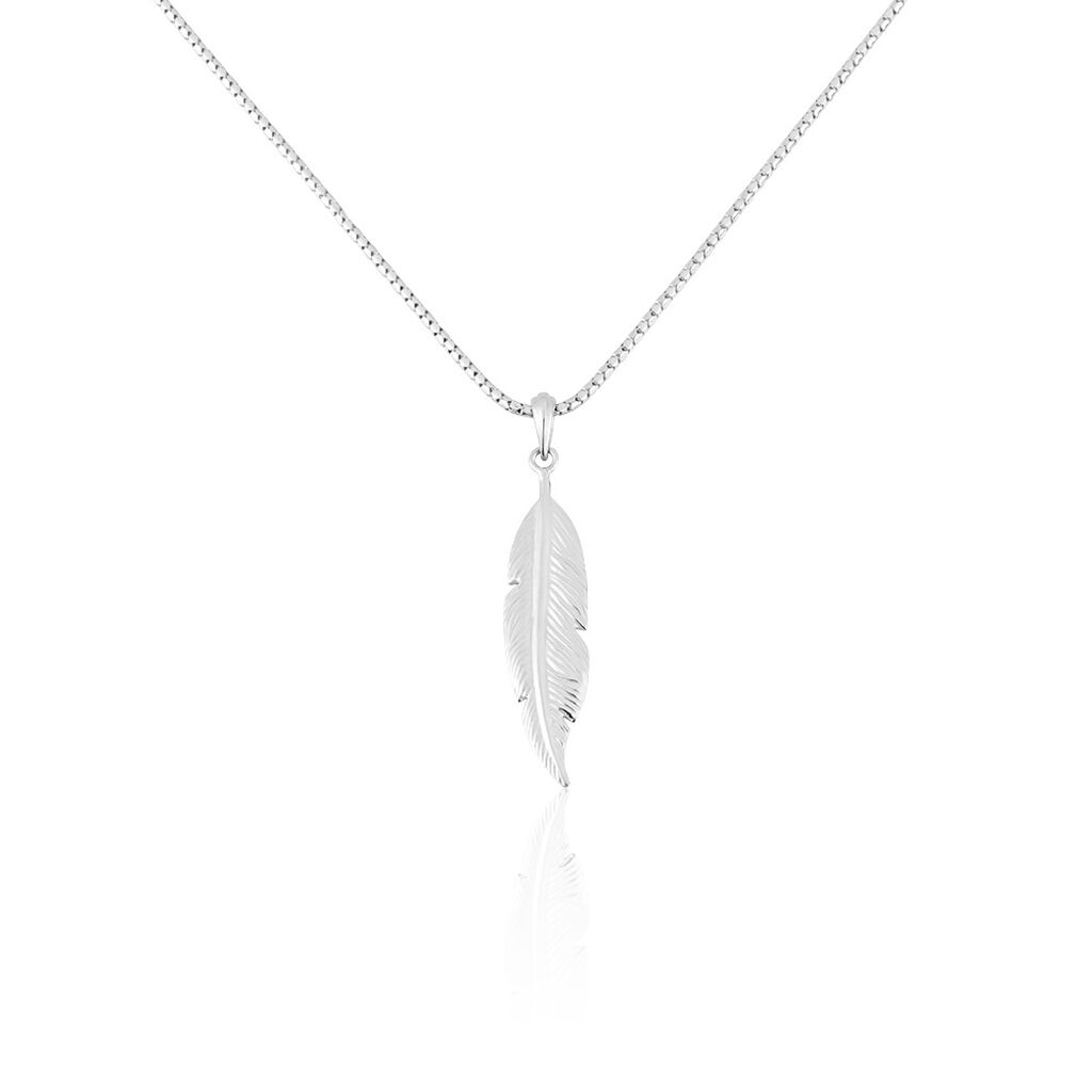 Collier Argent Blanc Gdiulia - Bijoux Plume Femme | Histoire d’Or