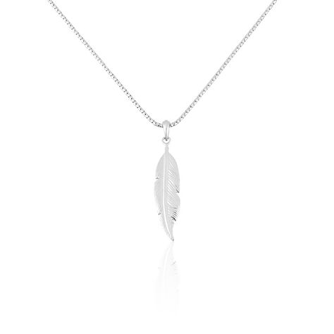 Collier Argent Blanc Gdiulia - Bijoux Plume Femme | Histoire d’Or