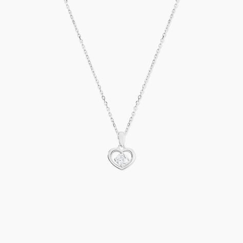 Collier Nalan Argent Blanc Oxyde De Zirconium - Colliers fantaisie Femme | Histoire d&rsquo;Or