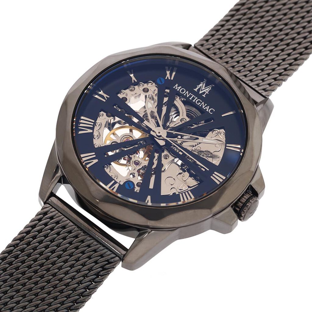 Montre Montignac Round Automatique Noir - Montres Homme | Histoire d’Or