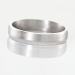 Alliance Anne-esther Ruban Plat Argent Blanc - Alliances Famille | Histoire d&rsquo;Or