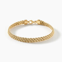 Bracelet Jerry Maille Corde 3 Rangs Or Jaune