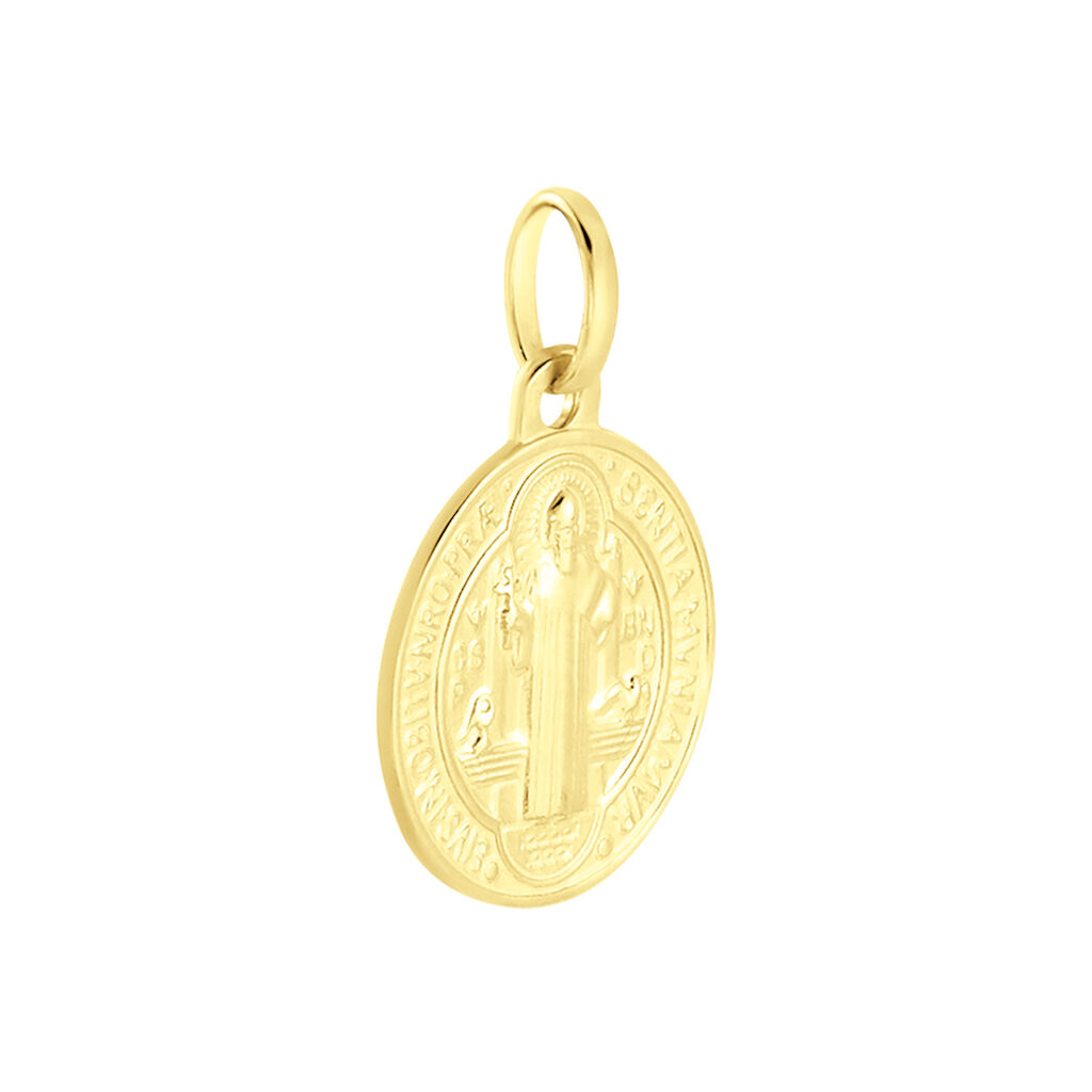Médaille Or Jaune Saint Benoit - Pendentifs Baptême Famille | Histoire d’Or