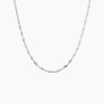 Cha&icirc;ne Imanie Maille Singapour Or Blanc - Chaines Femme | Histoire d&rsquo;Or