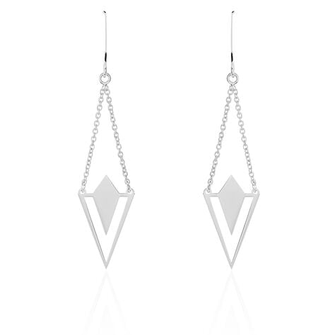 Boucles D'oreilles Pendantes Tylee Argent Blanc - Boucles d'oreilles fantaisie Femme | Histoire d’Or