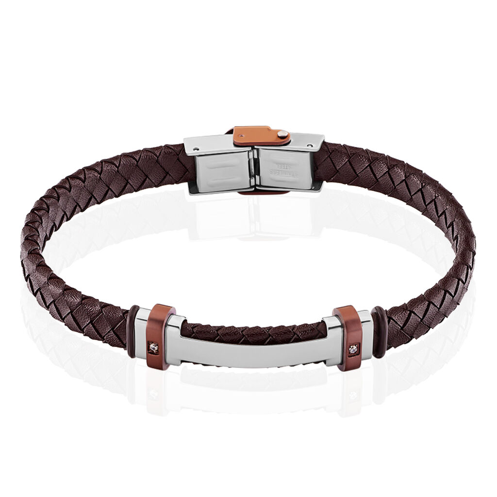 Bracelet Acier Blanc Ludovic Oxyde De Zirconium - Bracelets Homme | Histoire d’Or