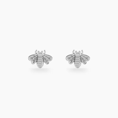 Boucles D'oreilles Puces Honey Argent Blanc - Boucles d'oreilles fantaisie Femme | Histoire d’Or