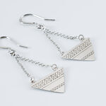 Boucles D'oreilles Pendantes Mahala Argent Blanc - Boucles d'oreilles fantaisie Femme | Histoire d&rsquo;Or