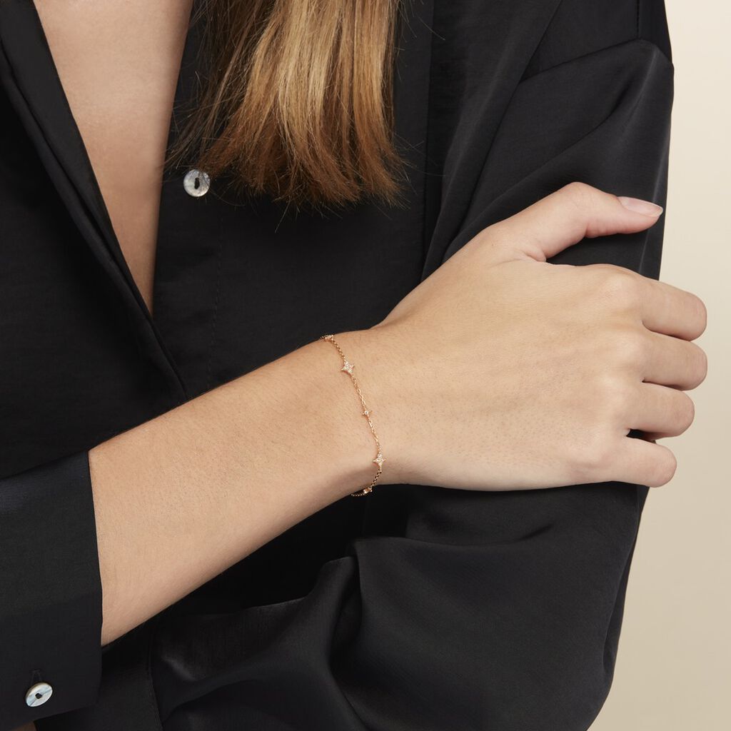 Bracelet Ziha Plaqué Or Jaune Oxyde De Zirconium - Bracelets Femme | Histoire d’Or